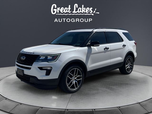 White Platinum Clearcoat Metallic 2019 Ford Explorer Sport AWD SUV / Crossover All-Wheel Drive 6-Speed Automatic