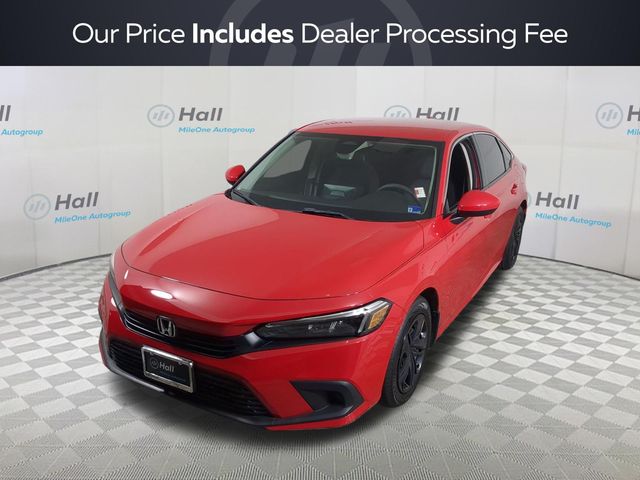 Rallye Red 2022 Honda Civic Sedan Front-Wheel Drive Continuously Variable Transmission