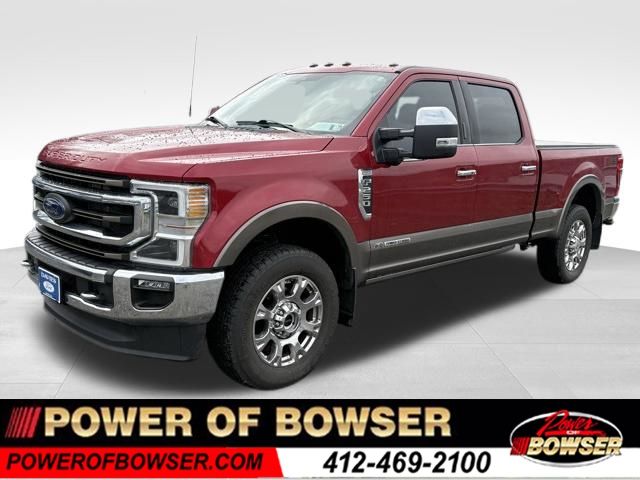 Vermillion Red 2022 Ford F-250 Super Duty King Ranch Crew Cab 4WD Pickup Truck Four-Wheel Drive Automatic
