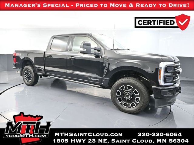 Agate Black Metallic 2025 Ford F-250 Super Duty Platinum Crew Cab 4WD Pickup Truck Four-Wheel Drive Automatic