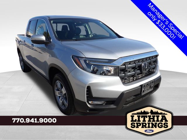 Solar Silver Metallic 2025 Honda Ridgeline RTL AWD Pickup Truck All-Wheel Drive 9-Speed Automatic