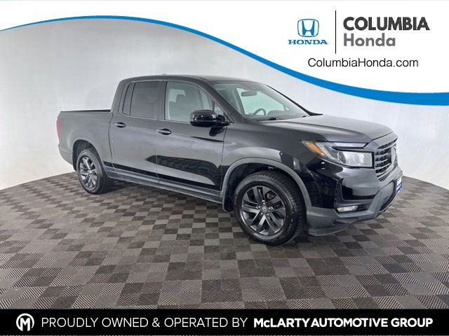 Crystal Black Pearl 2021 Honda Ridgeline Pickup Truck All-Wheel Drive 9-Speed Automatic