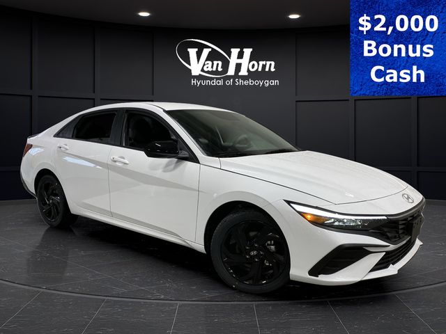 Serenity White Pearl 2026 Hyundai Elantra Sedan Front-Wheel Drive Continuously Variable Transmission