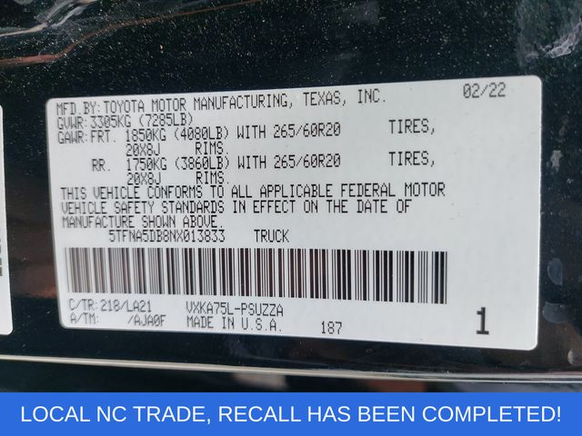 Used 2022 Black Toyota Platinum image 34