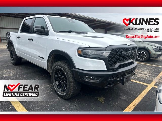 Bright White Clearcoat 2026 RAM 1500 Pickup Truck Four-Wheel Drive 8-Speed Automatic