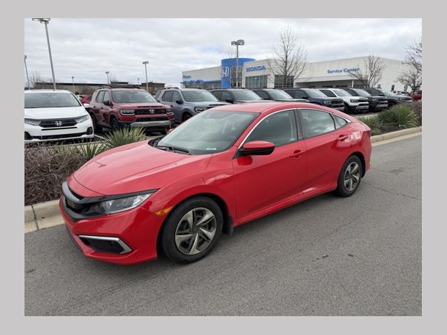 Rallye Red 2019 Honda Civic LX FWD Sedan Front-Wheel Drive Continuously Variable Transmission