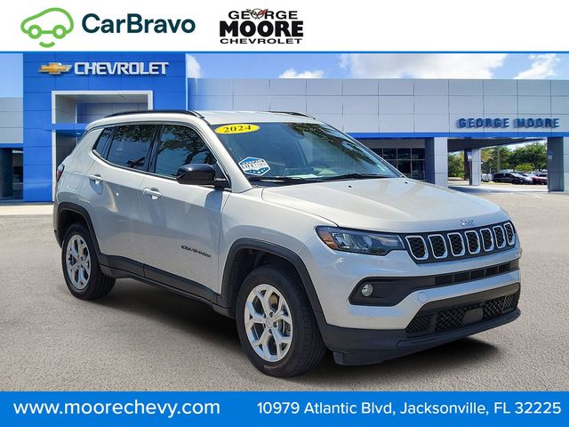 Silver 2024 Jeep Compass SUV / Crossover Four-Wheel Drive 8-Speed Automatic