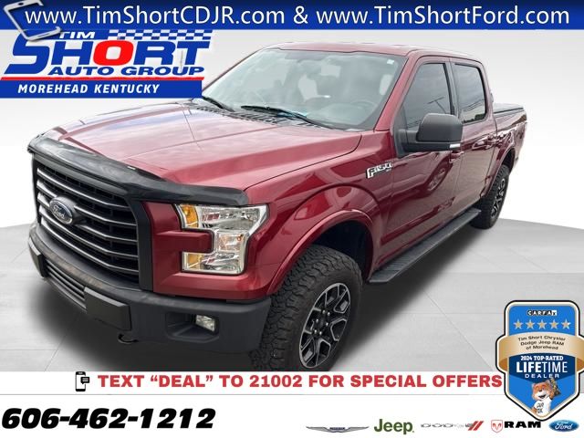Ruby Red Metallic 2015 Ford F-150 XLT SuperCrew 4WD Pickup Truck Four-Wheel Drive 6-Speed Automatic