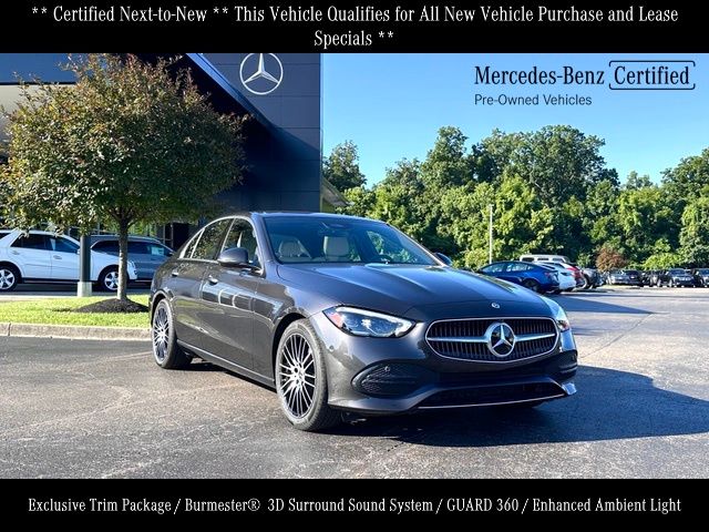 Graphite Gray Metallic 2026 Mercedes-Benz C-Class Sedan All-Wheel Drive 9-Speed Automatic