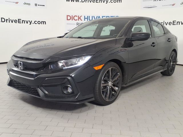 Black 2021 Honda Civic Hatchback Sport FWD Hatchback Front-Wheel Drive Continuously Variable Transmission