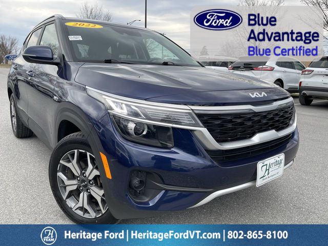 Dark Ocean Blue 2022 Kia Seltos EX AWD SUV / Crossover All-Wheel Drive Continuously Variable Transmission