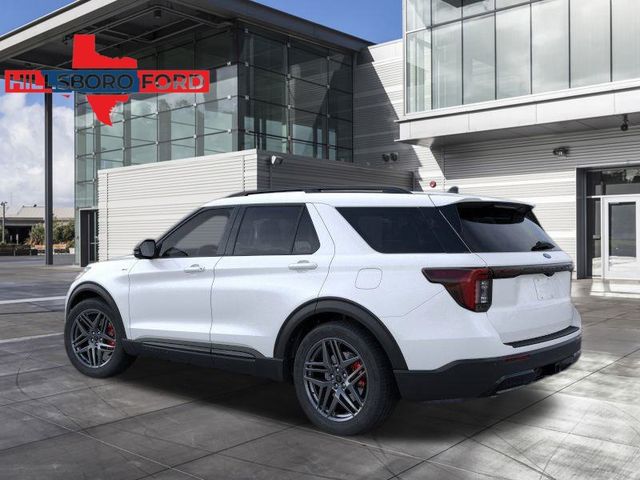 2025 Star White Metallic Tri-Coat Ford Explorer ST-Line RWD SUV