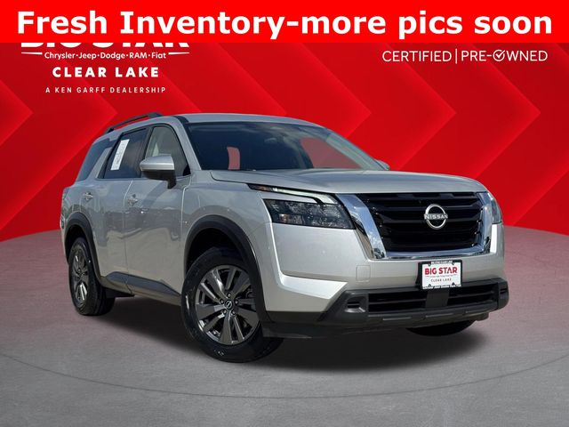 2025 Nissan Pathfinder SV Silver at Texan Dodge Chrysler Jeep Ram