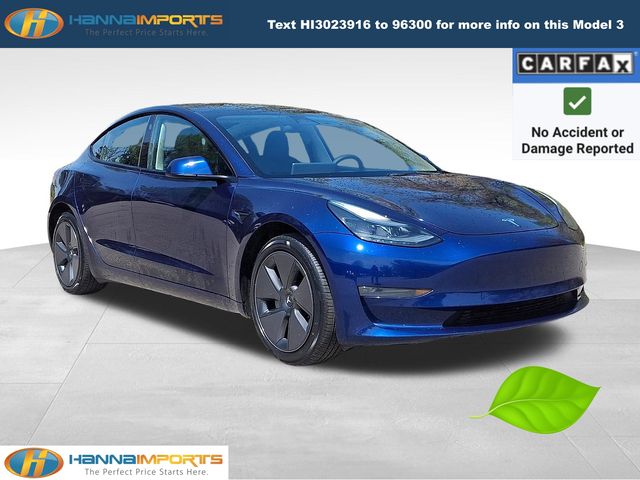 Deep Blue Metallic 2023 Tesla Model 3 RWD Sedan Rear-Wheel Drive 1-Speed Automatic
