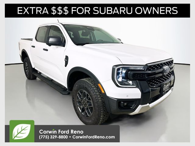 Oxford White 2025 Ford Ranger XLT SuperCrew 4WD Pickup Truck Four-Wheel Drive Automatic
