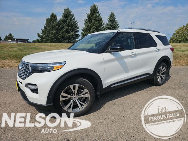 Star White Metallic Tri-Coat 2020 Ford Explorer SUV / Crossover All-Wheel Drive Automatic