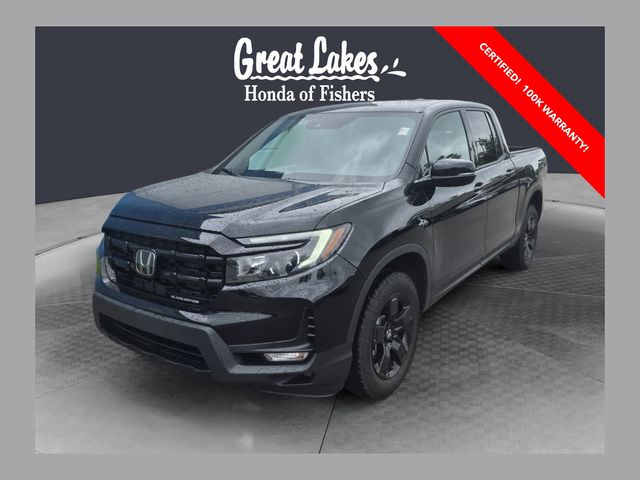 Crystal Black Pearl 2025 Honda Ridgeline Pickup Truck All-Wheel Drive 9-Speed Automatic