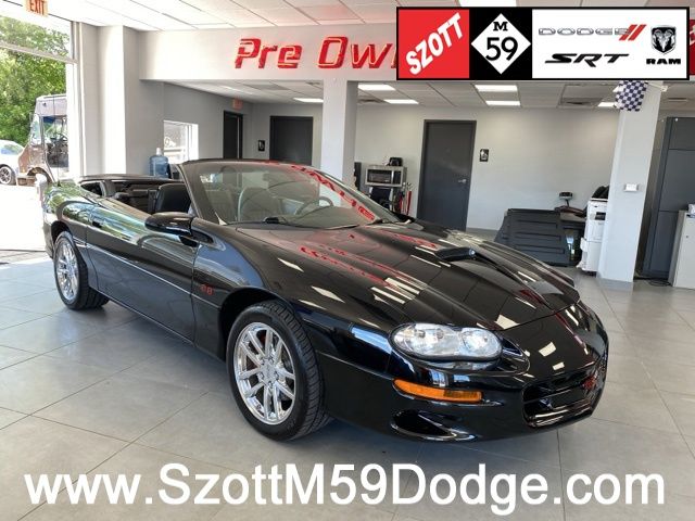 Black 2002 Chevrolet Camaro Convertible Rear-Wheel Drive 6-Speed Manual