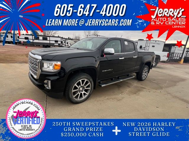 Onyx Black 2021 GMC Canyon Denali Crew Cab 4WD Pickup Truck Four-Wheel Drive 8-Speed Automatic