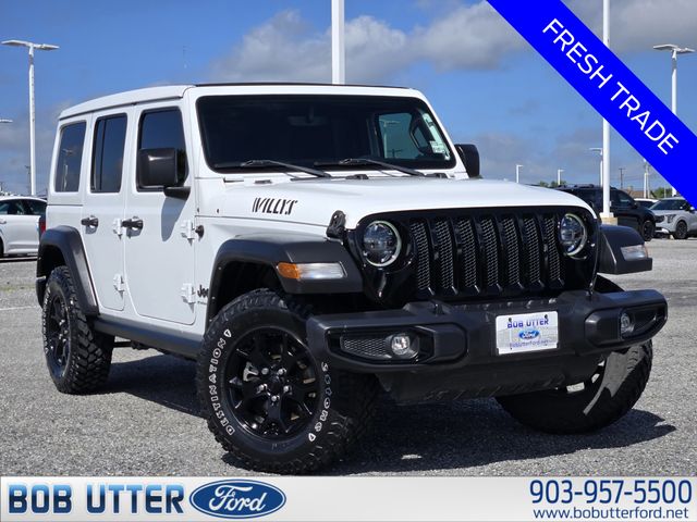 Bright White Clearcoat 2023 Jeep Wrangler Willys 4-Door 4WD SUV / Crossover Four-Wheel Drive 8-Speed Automatic