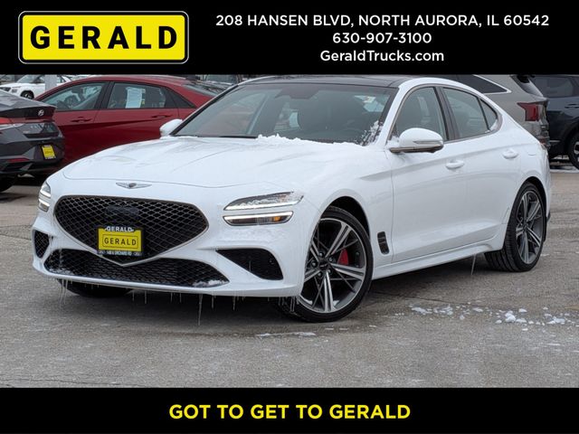 Alta White 2024 Genesis G70 3.3T Sport Advanced RWD Sedan Rear-Wheel Drive 8-Speed Automatic