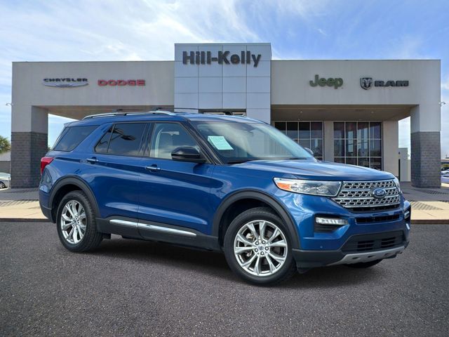Blue 2021 Ford Explorer Limited RWD SUV / Crossover Rear-Wheel Drive Automatic
