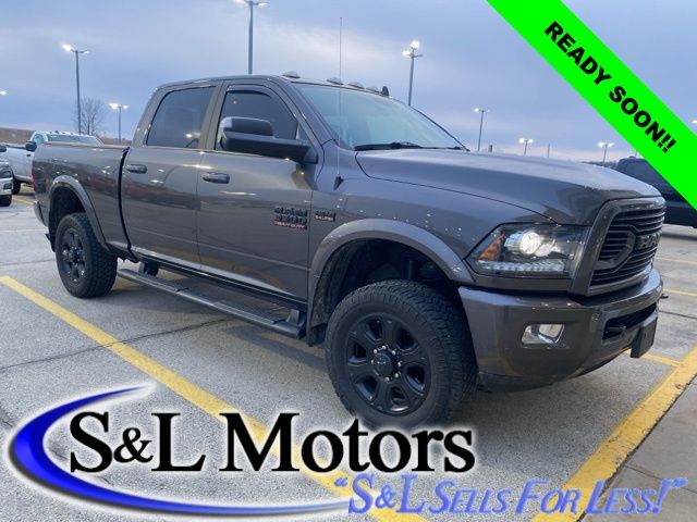Gray (Granite Crystal Metallic Clearcoat) 2018 RAM 3500 Laramie Crew Cab 4WD Pickup Truck Four-Wheel Drive 6-Speed Automatic