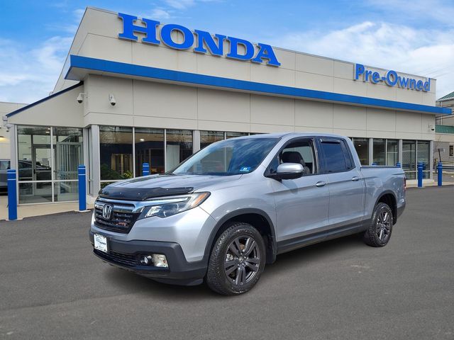 Silver 2018 Honda Ridgeline Pickup Truck All-Wheel Drive 6-Speed Automatic