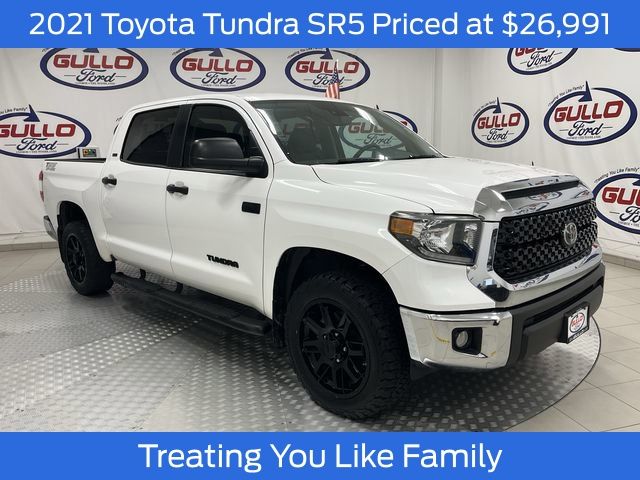 Super White 2021 Toyota Tundra Pickup Truck Four-Wheel Drive 6-Speed Automatic