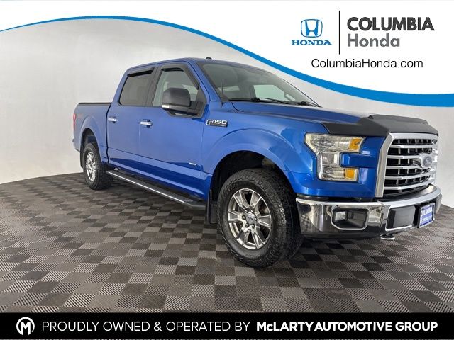 Blue Flame Metallic 2015 Ford F-150 XLT SuperCrew 4WD Pickup Truck Four-Wheel Drive 6-Speed Automatic