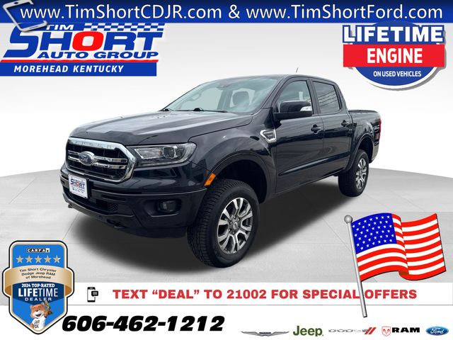 Shadow Black Metallic 2021 Ford Ranger Lariat SuperCrew 4WD Pickup Truck Four-Wheel Drive Automatic