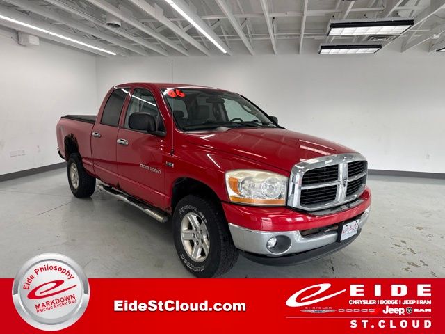 Flame Red Clearcoat 2006 Dodge RAM 1500 Pickup Truck Four-Wheel Drive 5-Speed Automatic