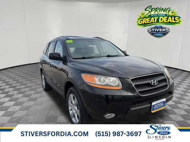 Ebony Black 2009 Hyundai Santa Fe 3.3L SE FWD SUV / Crossover Front-Wheel Drive 5-Speed Automatic