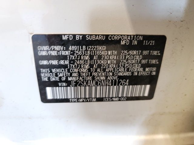 2022 Crystal White Pearl Subaru Forester Wilderness AWD SUV