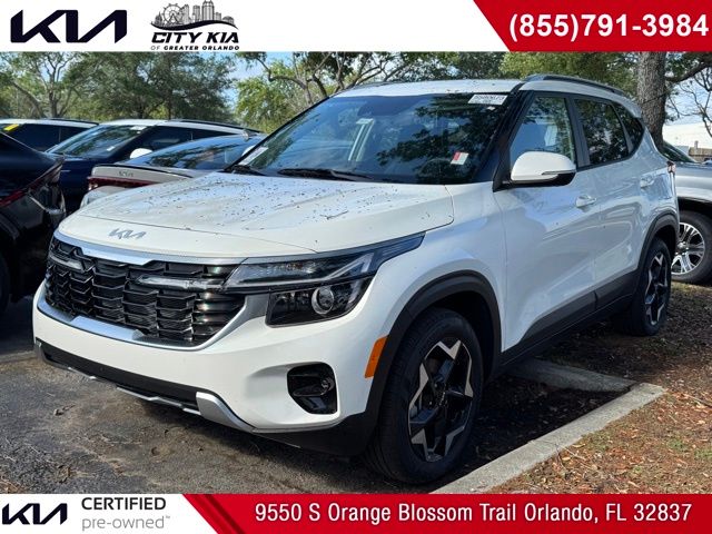 Snow White Pearl 2025 Kia Seltos S FWD SUV / Crossover Front-Wheel Drive Continuously Variable Transmission