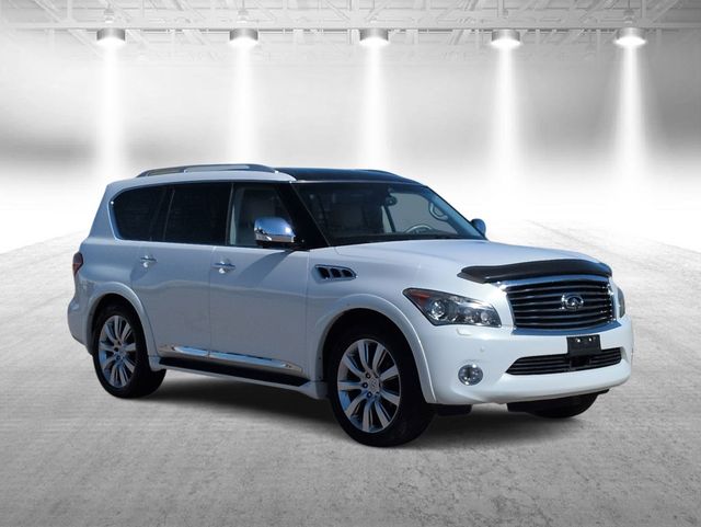 Moonlight White 2011 INFINITI QX56 4WD with Split Bench Seat Package SUV / Crossover Four-Wheel Drive 7-Speed Automatic