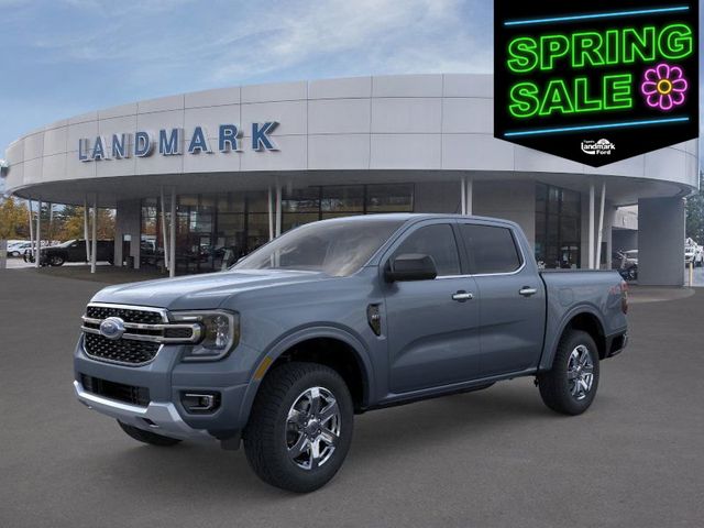 Blue (Azure Gray Metallic Tri-Coat) 2025 Ford Ranger XLT SuperCrew 4WD Pickup Truck Four-Wheel Drive Automatic