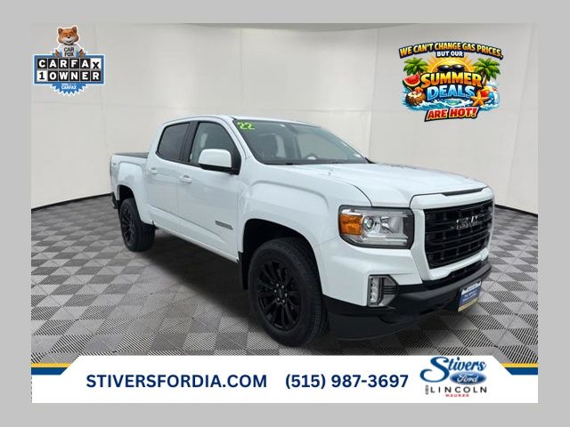 Summit White 2022 GMC Canyon Elevation Crew Cab 4WD Pickup Truck Four-Wheel Drive 8-Speed Automatic