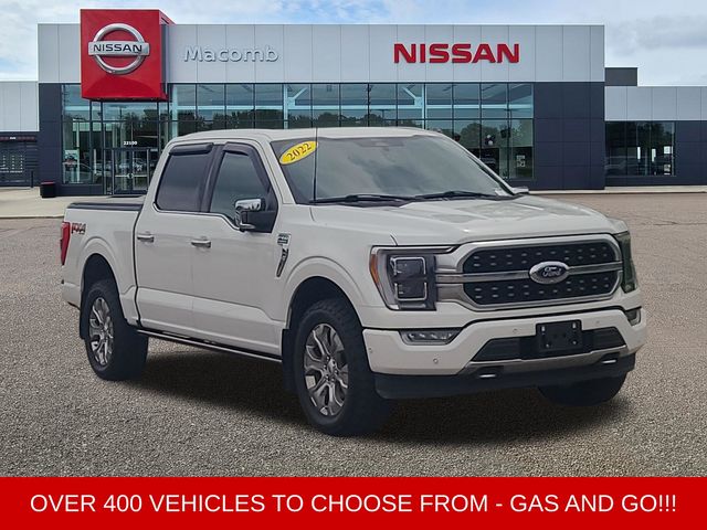White Metallic 2022 Ford F-150 Pickup Truck Four-Wheel Drive Automatic