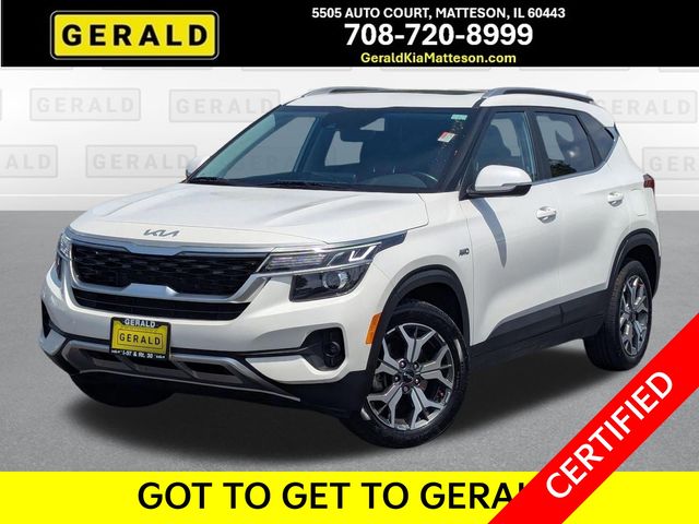 Snow White Pearl 2023 Kia Seltos SUV / Crossover All-Wheel Drive Continuously Variable Transmission