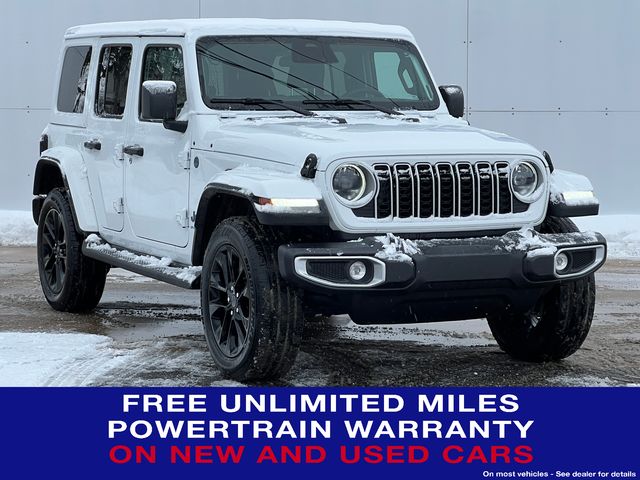 Bright White Clearcoat 2025 Jeep Wrangler 4xe Sahara 4WD SUV / Crossover Four-Wheel Drive 8-Speed Automatic