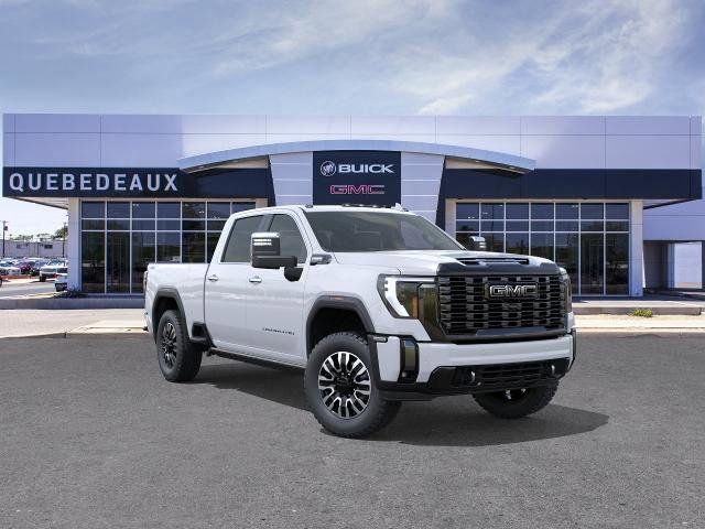 White 2026 GMC Sierra 2500HD Denali Ultimate Crew Cab 4WD Pickup Truck Four-Wheel Drive Automatic