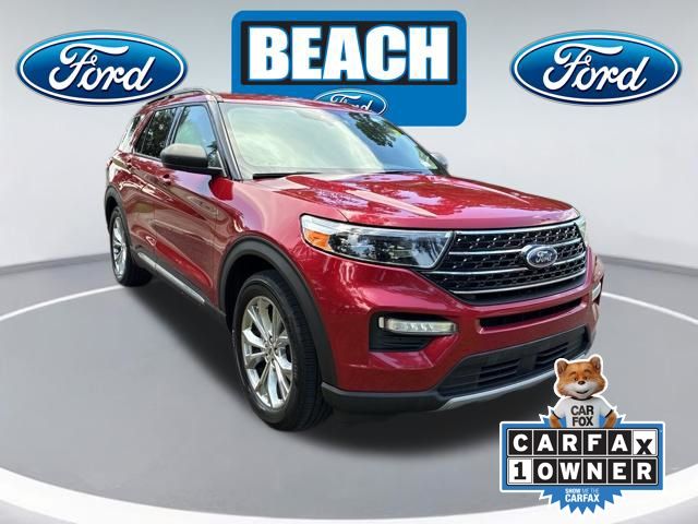 Red Metallic 2020 Ford Explorer SUV / Crossover Rear-Wheel Drive Automatic