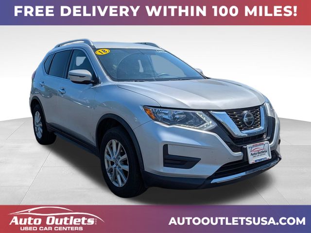 Brilliant Silver 2018 Nissan Rogue SV AWD SUV / Crossover All-Wheel Drive Continuously Variable Transmission