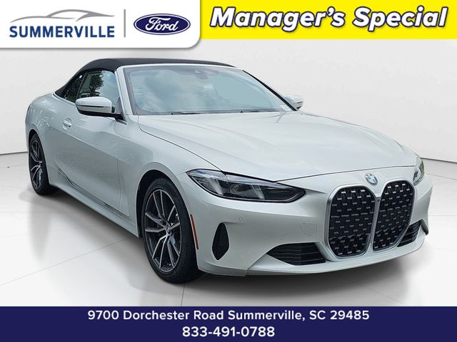 White Metallic 2025 BMW 4 Series Convertible Rear-Wheel Drive 8-Speed Automatic