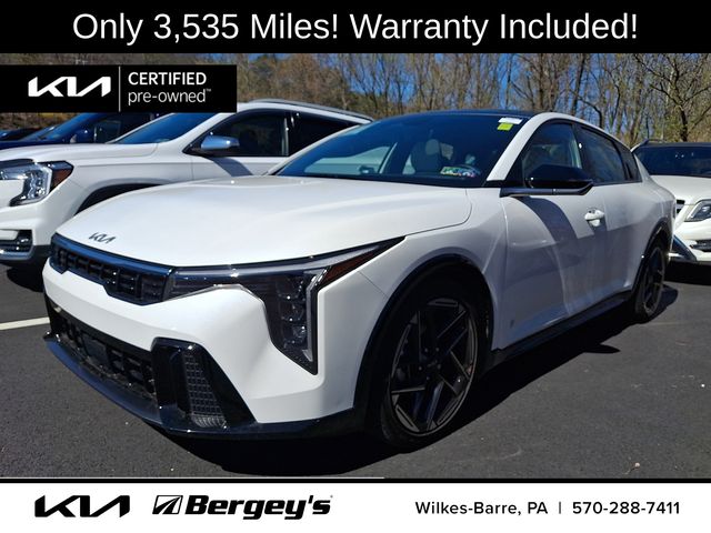 Snow White Pearl 2025 Kia K4 GT-Line FWD Sedan Front-Wheel Drive Continuously Variable Transmission