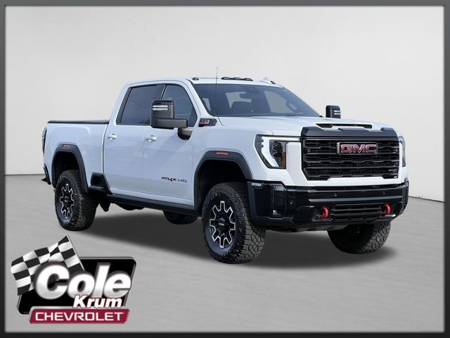 Summit White 2025 GMC Sierra 2500HD AT4X Crew Cab 4WD Pickup Truck Four-Wheel Drive Automatic