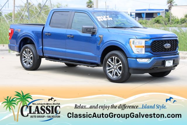 Blue Metallic 2022 Ford F-150 XL SuperCrew 4WD Pickup Truck Four-Wheel Drive Automatic