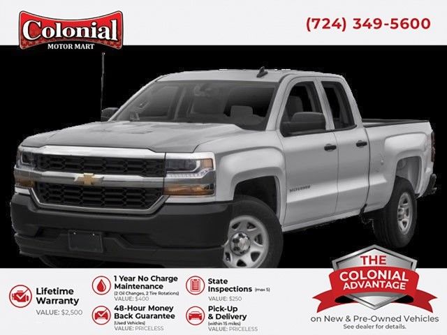 Silver Ice Metallic 2019 Chevrolet Silverado 1500 LT Double Cab 4WD Pickup Truck Four-Wheel Drive 6-Speed Automatic Overdrive