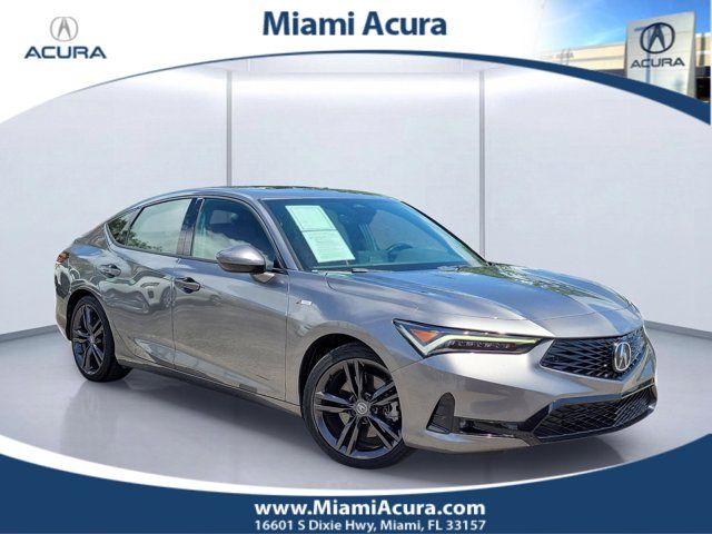 Liquid Carbon Metallic 2024 Acura Integra FWD with A-SPEC Package Sedan Front-Wheel Drive Continuously Variable Transmission